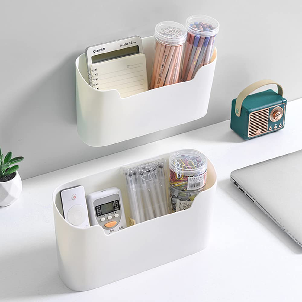 EigPluy 2 Stück Küchenschranktür-Aufbewahrungsbox,Selbstklebendes Wandmontierte Aufbewahrungsbox, Schrank/Badezimmer/Kühlschrank Kleine Gegenstände Organizer Aufbewahrungsbox