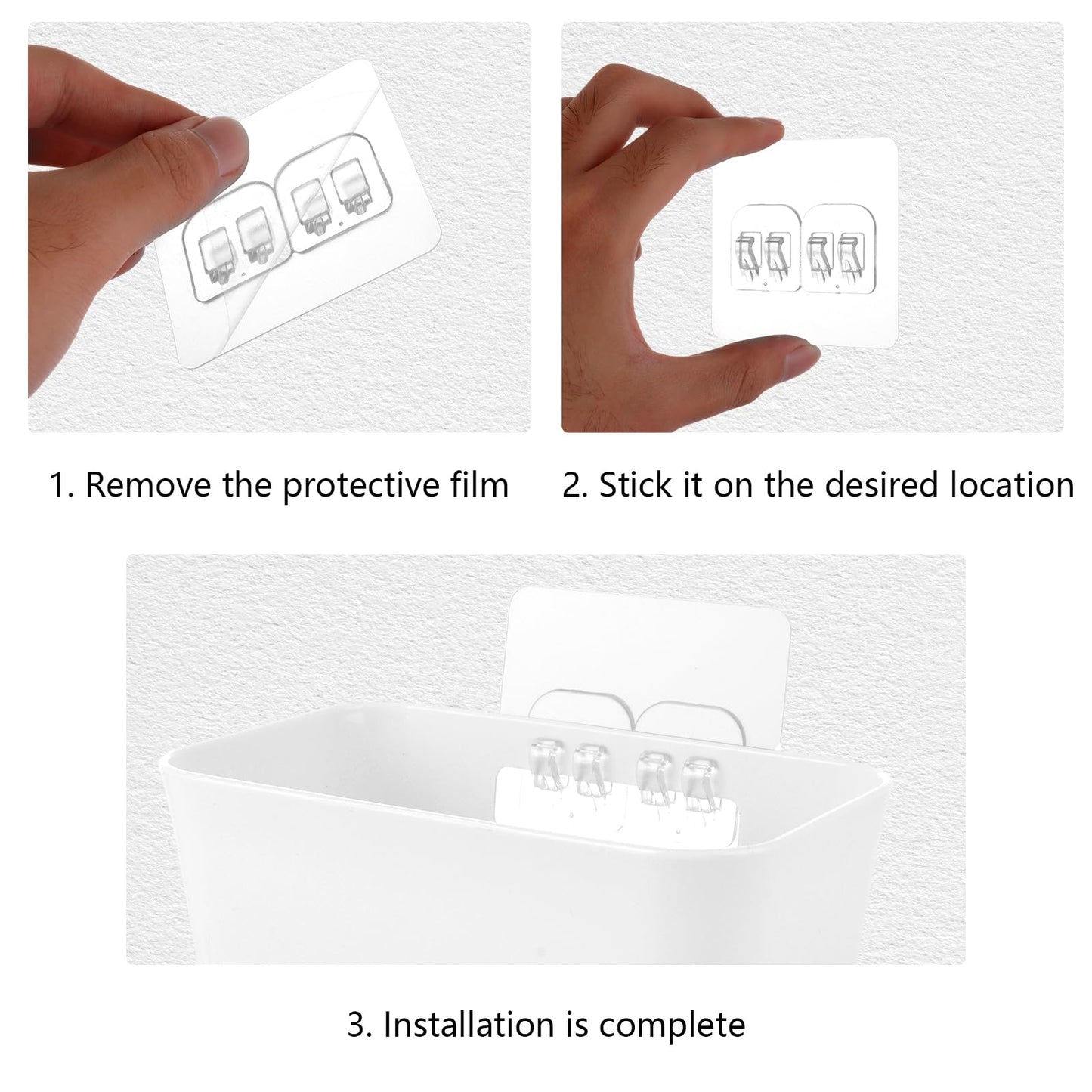 ASelected 6 Stück Küchen Organizer Selbstklebende Wandmontierte Aufbewahrungsbox Küchenschranktür-Aufbewahrungsbox für Schrank,Badezimmer,Kühlschrank, Wohnzimmer