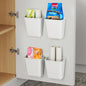 Zikenis 4 Stück Selbstklebende wandmontierte Aufbewahrungsbox,Badezimmer Organizer,Küchenschranktür-Aufbewahrungsbox,für Schrank,Badezimmer,Kühlschrank Kleine Gegenstände Organizer