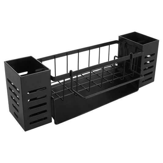 ASelected Spülbecken Organizer Küchen Organizer Spüle Organizer mit Selbstentleerender Ablaufwanne und Spüllappenhalter für Küche & Badezimmer