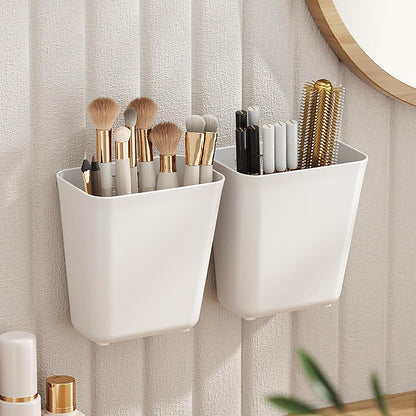 Zikenis 4 Stück Selbstklebende wandmontierte Aufbewahrungsbox,Badezimmer Organizer,Küchenschranktür-Aufbewahrungsbox,für Schrank,Badezimmer,Kühlschrank Kleine Gegenstände Organizer
