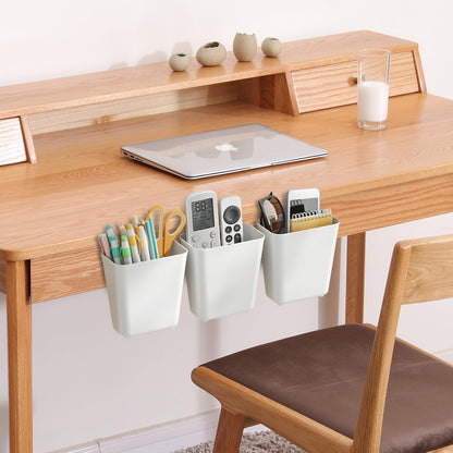 Collazoey 4 Stück Selbstklebende wandmontierte Aufbewahrungsbox,Küchenschranktür Aufbewahrungsbox,Badezimmer Organizer,für Schrank,Badezimmer,Kühlschrank Kleine Gegenstände Organizer Aufbewahrungsbox