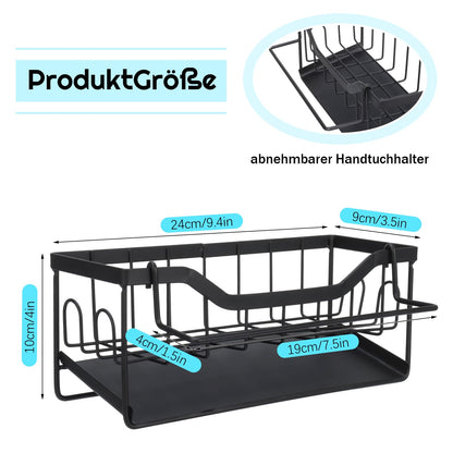 Spülbecken Organizer mit Abtropfschale,Küchen Organizer mit Handtuchhalter,Schwammhalter Küche Aufbewahrung&Organisation Ohne Bohren Küchen Sink Badezimmer Organizer für Lappen Bürsten Schwamm Seife